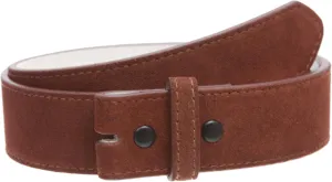 1 1/2" Snap On Suede Leather Belt Strap