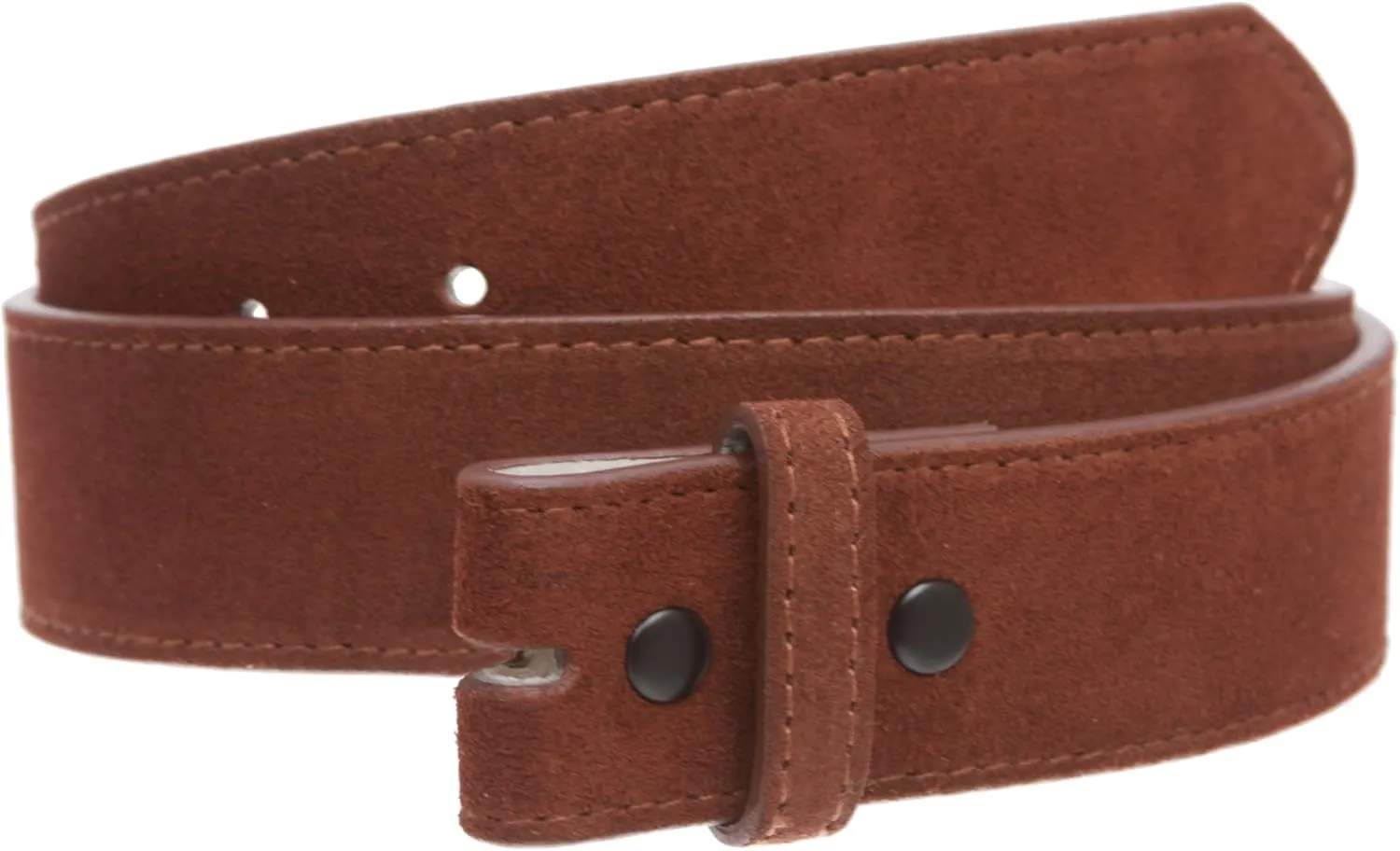 1 1/2" Snap On Suede Leather Belt Strap
