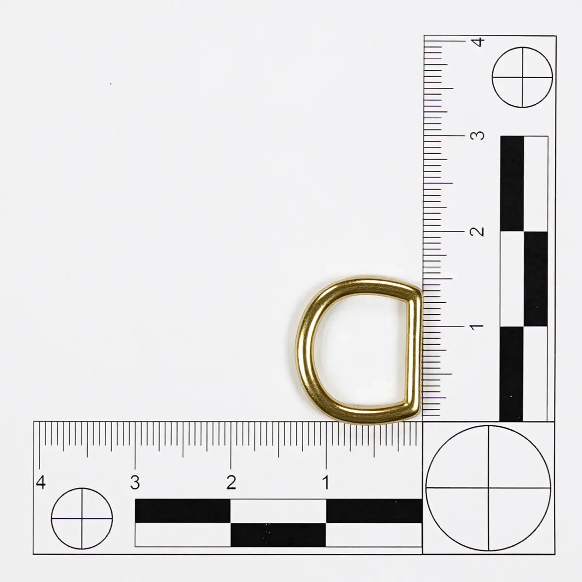 1 Inch Solid Brass Modern D-Ring