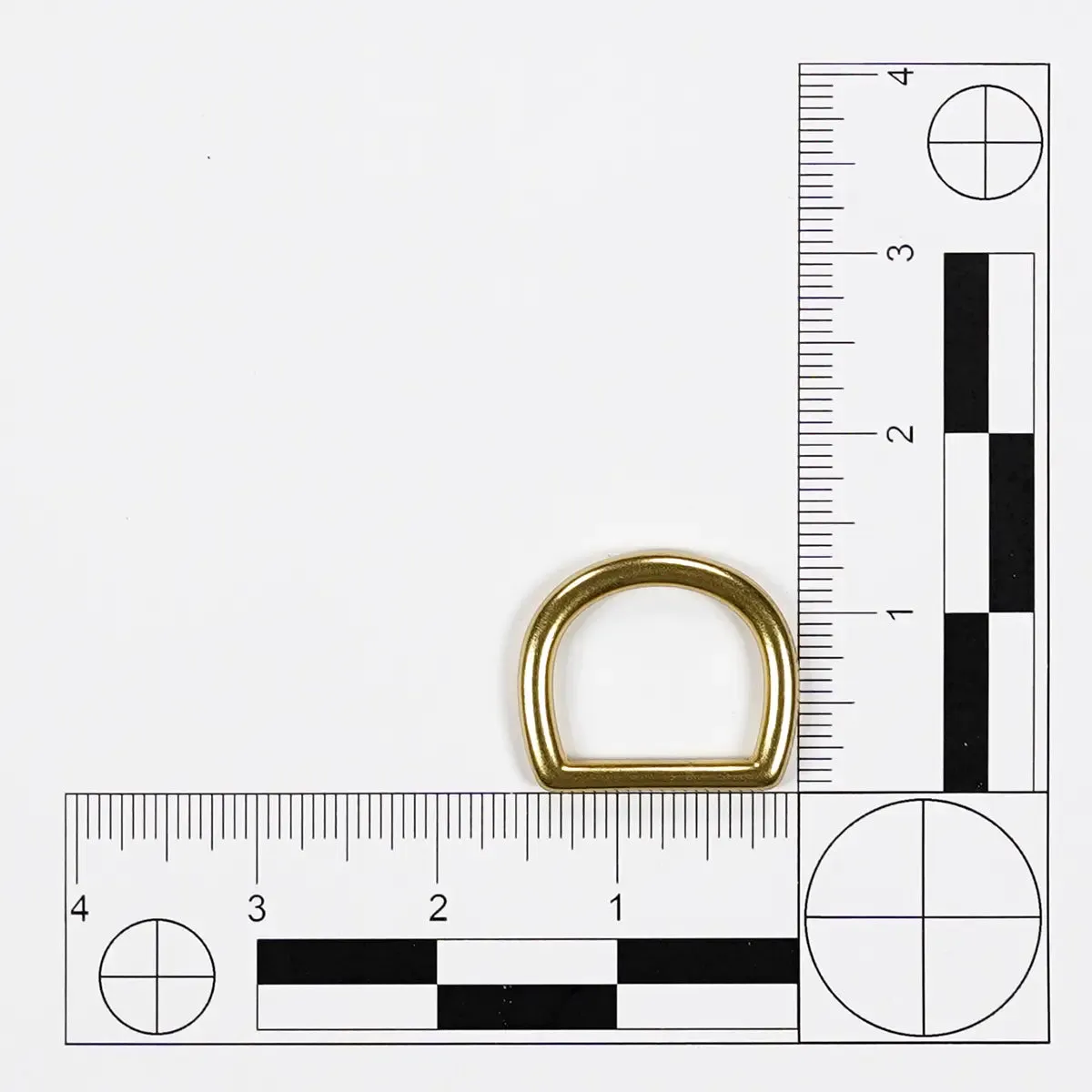 1 Inch Solid Brass Modern D-Ring