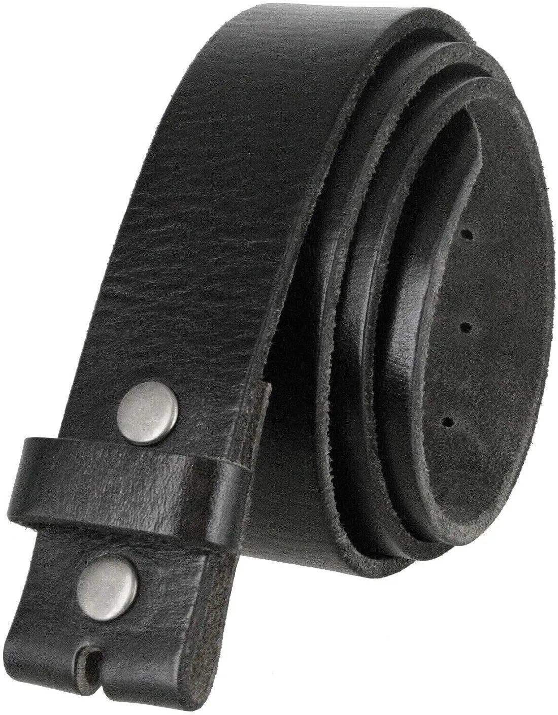100% One-Piece Full Grain Leather Belt Straps with No Slot Hole/Slot Hole/Heavy-Duty, Multi Options 1-1/2" (38mm) Wide