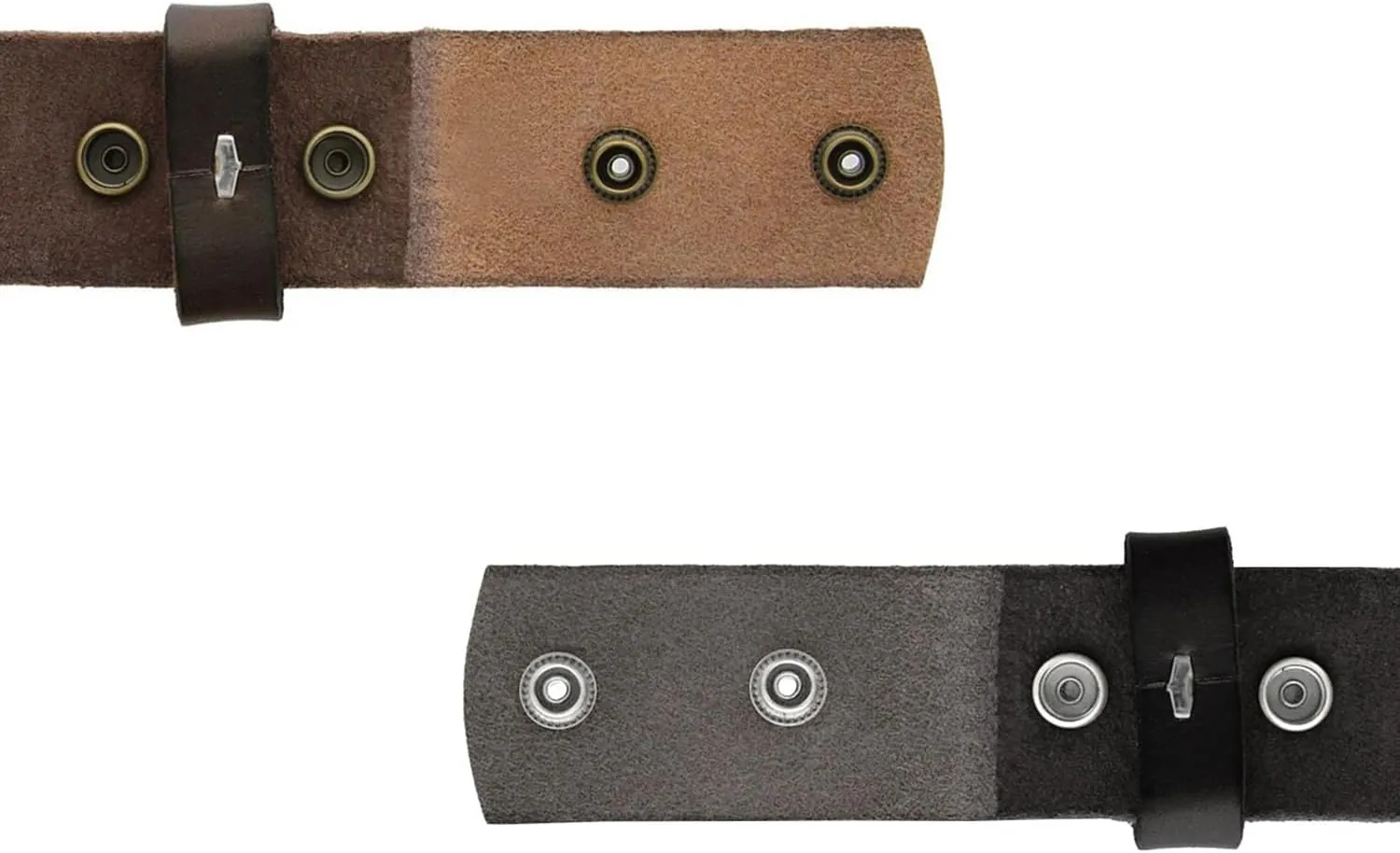 100% One-Piece Full Grain Leather Belt Straps with No Slot Hole/Slot Hole/Heavy-Duty, Multi Options 1-1/2" (38mm) Wide