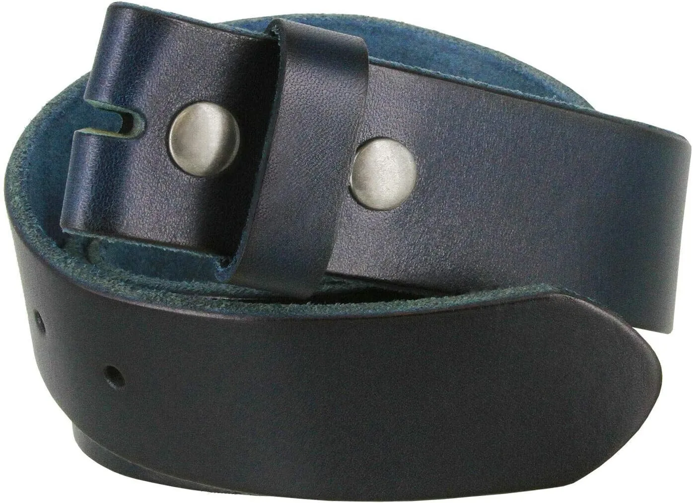 100% One-Piece Full Grain Leather Belt Straps with No Slot Hole/Slot Hole/Heavy-Duty, Multi Options 1-1/2" (38mm) Wide