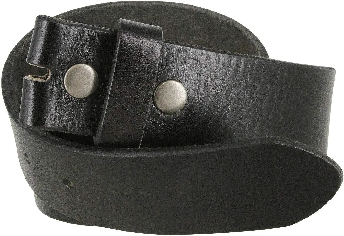 100% One-Piece Full Grain Leather Belt Straps with No Slot Hole/Slot Hole/Heavy-Duty, Multi Options 1-1/2" (38mm) Wide