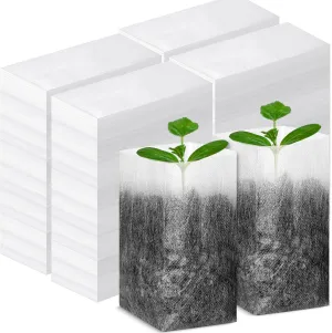 1000 Pcs Nursery Seed Non Woven Plants Nursery Bags 5.9 x 6.3 Inch Fabric Seedling Pots Grow Bags Plants Pouch for Vegetables Flower for Home Garden Greenhouse Supplies
