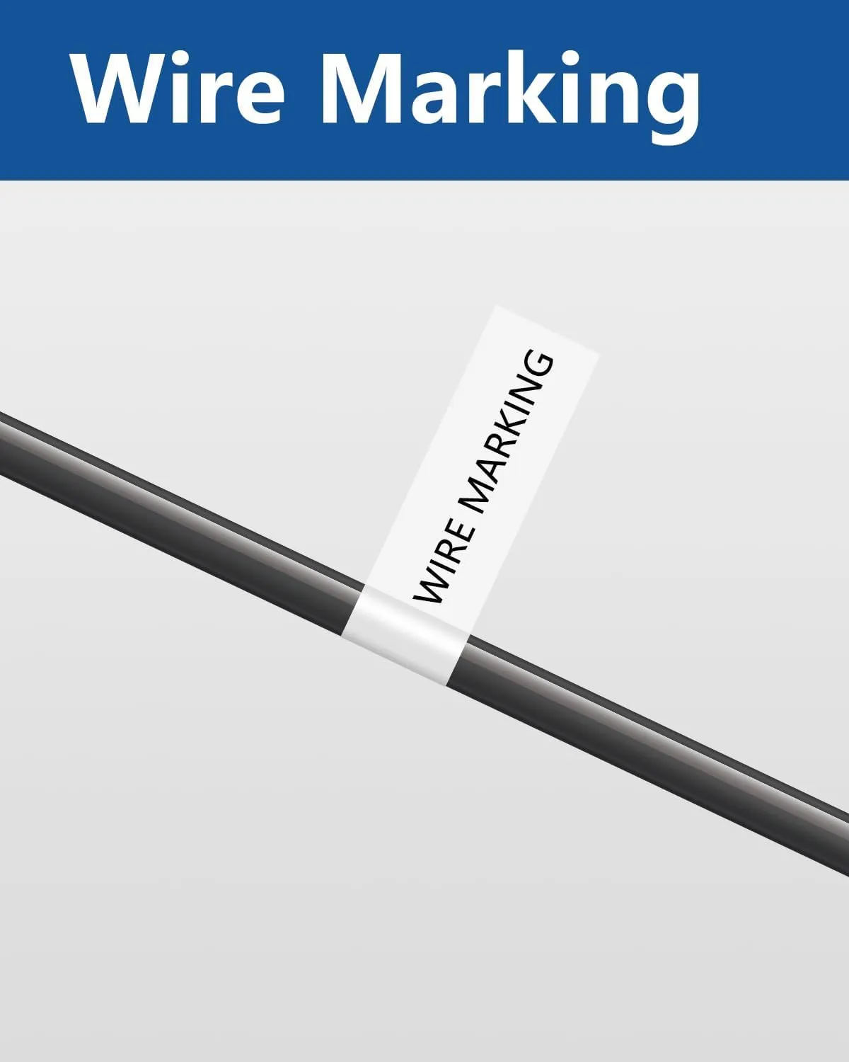 1/2'' Nylon Cloth Label Compatible for M21-500-499 Label Cartridge, 0.5" W X 16' L Black on White Tape for Wire Marking, Gerneral ID and Lab Labeling, 3 Pack, NOT Compatible with M210 and M211