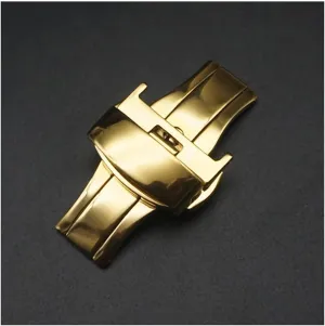12mm 14mm 16mm 18mm 20mm High Grade Butterfly Buckle Double Press Exquisite Stainless Steel Belt Buckle Unisex Accessories Watch mouth