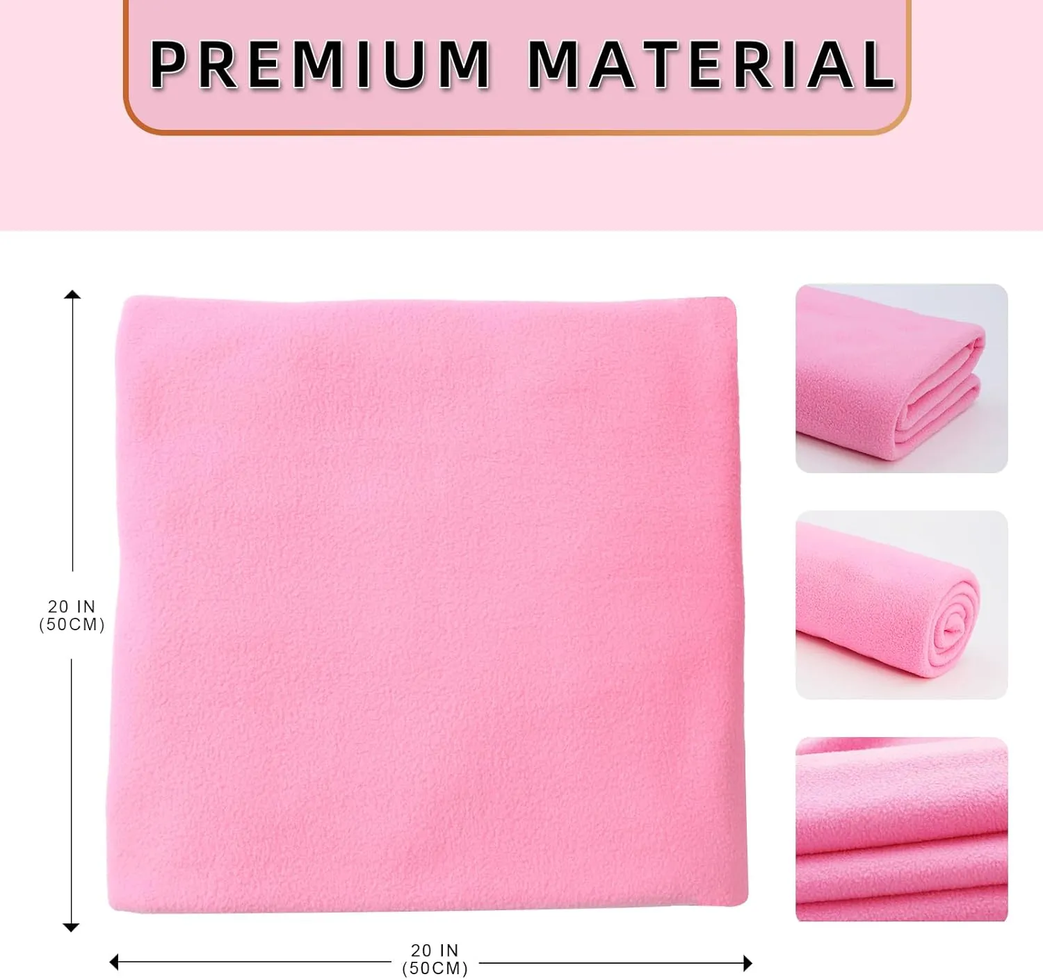 12PCS Solid Color Knitted Polar Fleece Fabric | 20''x20'' | Anti Pill Fabric Patchwork Polyester Plush Fleece Cloth for Sewing, Toys, Throw Blankets, PJ Pants, Booties, Eye Mask