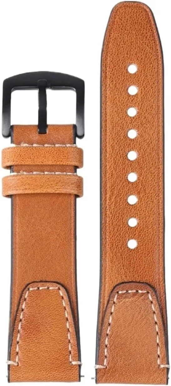 18 20 22mm Universal Retro Watchband Genuine Leather Watch Straps SmartWatches Men Women Steel Buckle