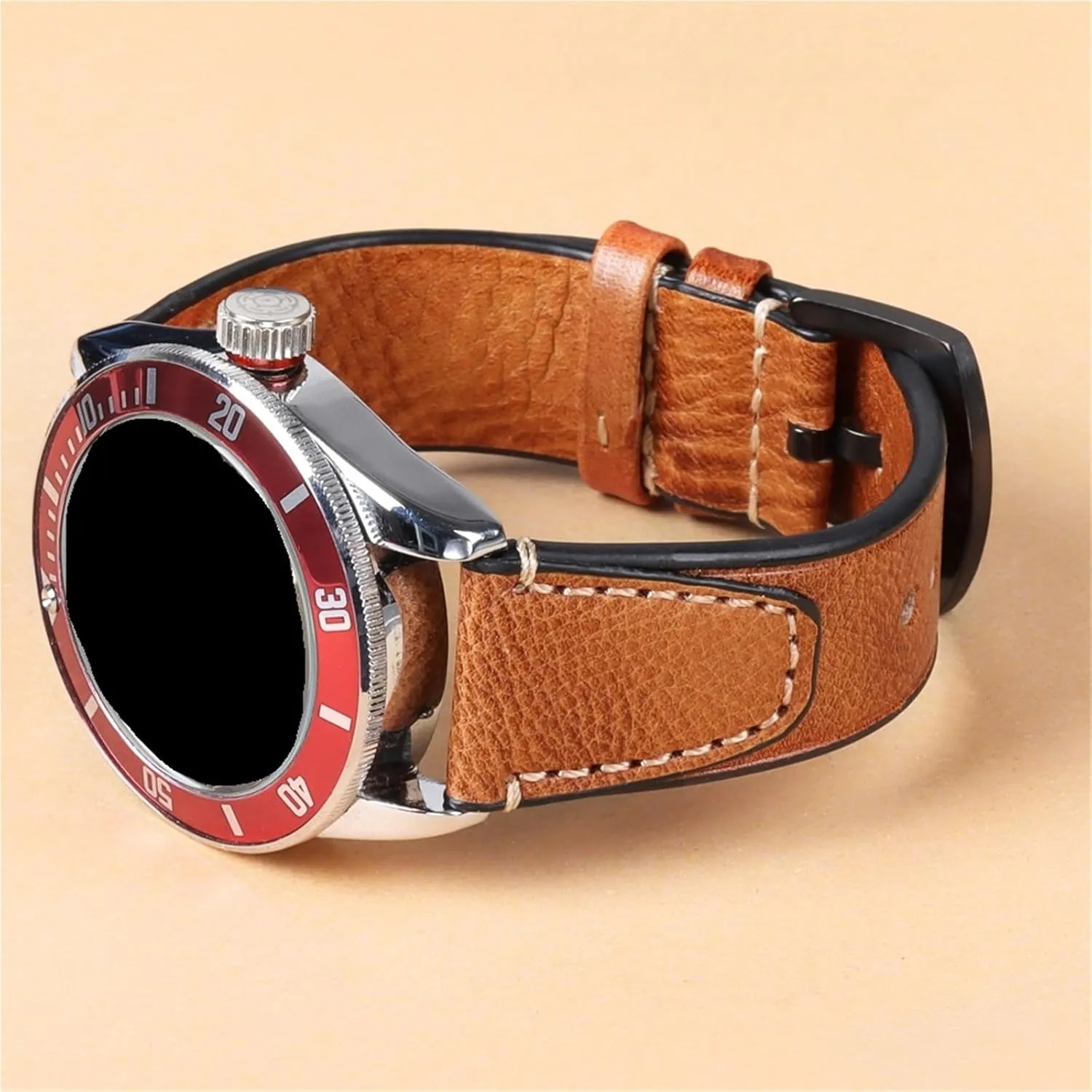 18 20 22mm Universal Retro Watchband Genuine Leather Watch Straps SmartWatches Men Women Steel Buckle