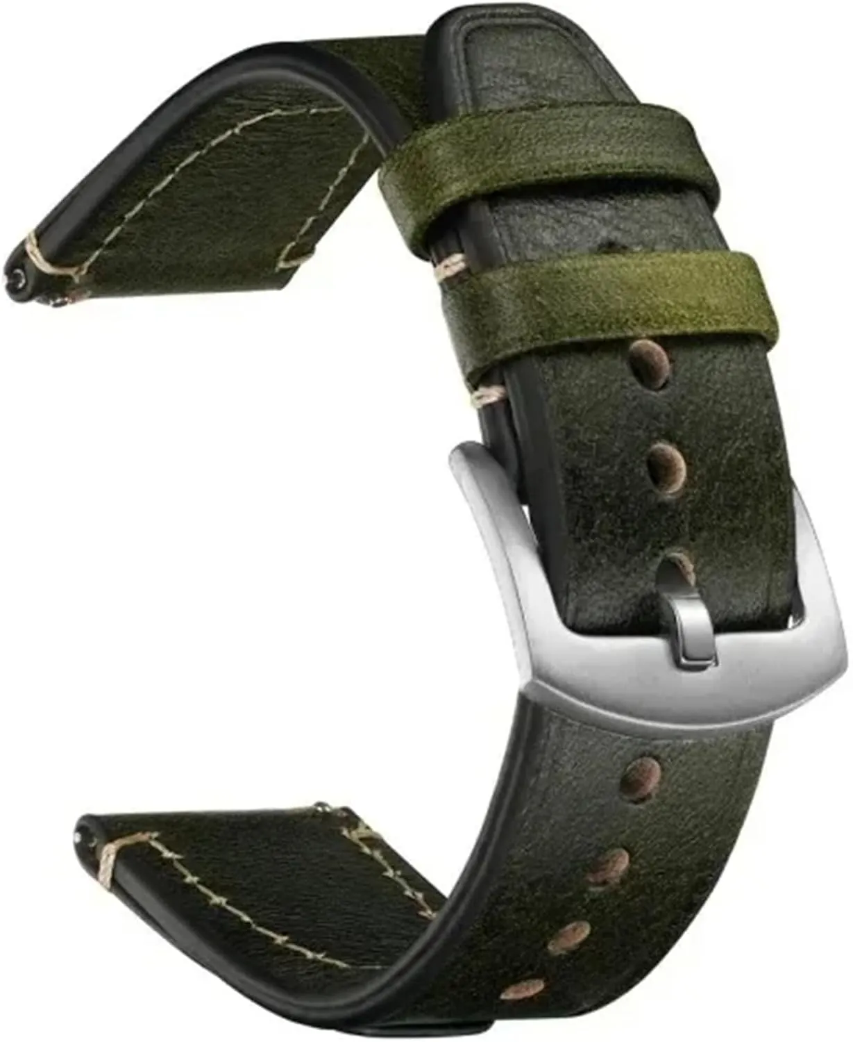 18 20 22mm Universal Retro Watchband Genuine Leather Watch Straps SmartWatches Men Women Steel Buckle