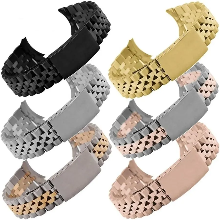 18mm 19mm 22mm 20mm Stainless Steel Strap fit for Rolex Metal Solid Band fit for Samsung Watch 4 Gear S3 S2 fit for Huawei GT 2Pro Bracelet
