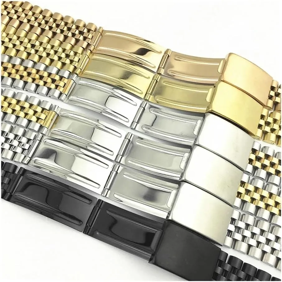 18mm 19mm 22mm 20mm Stainless Steel Strap fit for Rolex Metal Solid Band fit for Samsung Watch 4 Gear S3 S2 fit for Huawei GT 2Pro Bracelet
