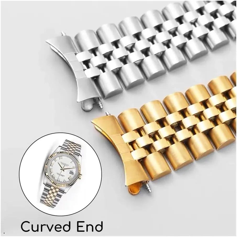 18mm 19mm 22mm 20mm Stainless Steel Strap fit for Rolex Metal Solid Band fit for Samsung Watch 4 Gear S3 S2 fit for Huawei GT 2Pro Bracelet