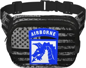 18th Airborne Corps Waist Pack Bag Fanny Pack for Men Hip Bum Bag with Adjustable Strap for Outdoors Workout Traveling Casual Running Hiking Cycling