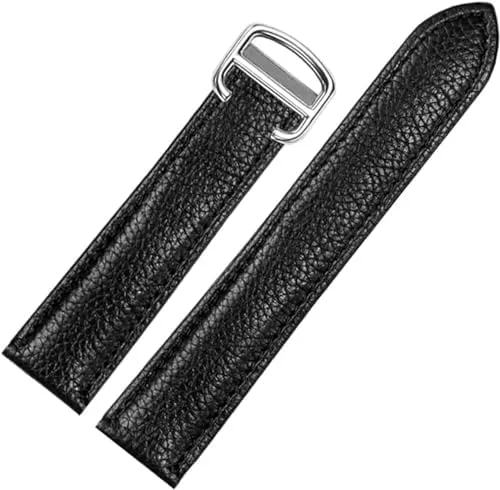 20mm 22mm 23mm Watch Band for Cartier Tank Solo Men Lady Deployant Clasp Watch Strap Genuine Leather Soft Watch Bracelet Belt
