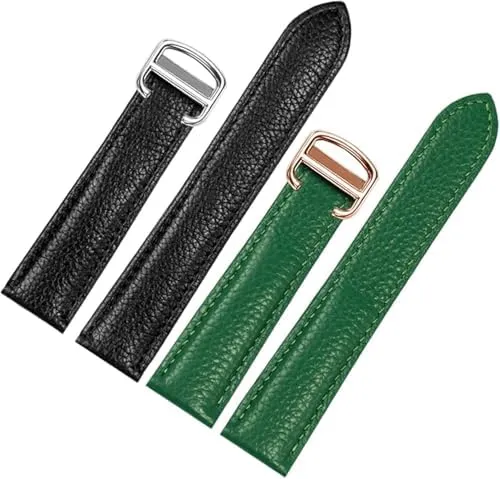 20mm 22mm 23mm Watch Band for Cartier Tank Solo Men Lady Deployant Clasp Watch Strap Genuine Leather Soft Watch Bracelet Belt