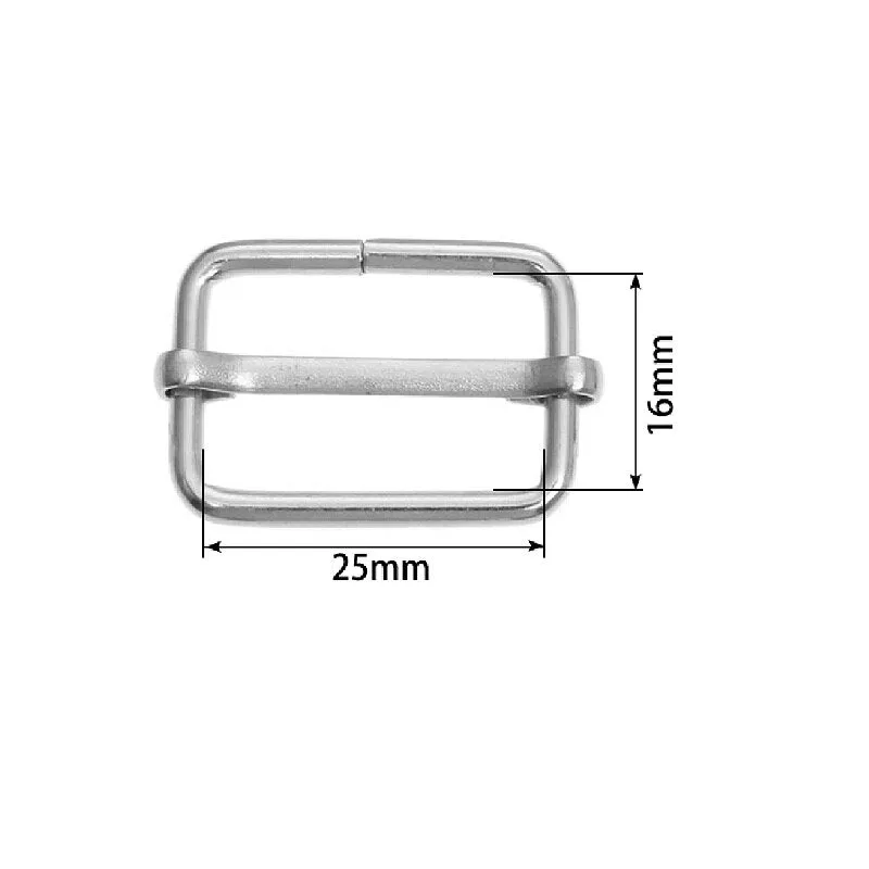 20pcs/lot Metal square ring buckles Strap Slider Adjuster for Bags Garment Leather Accessories DIY Needlework