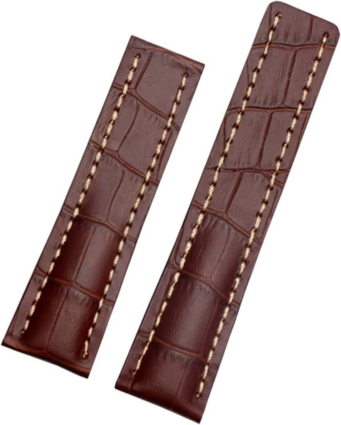 22mm 24mm Genuine Leather Strap Watch Band for Breitling Mens Watch Cow Leather Bracelet with Deployment Buckle