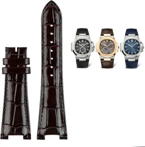 25mm*13mm For Patek Philippe Genuine Leather Watch Belt 5711 5712g Nautilus Watch Strap Special Interface Men Watchbands