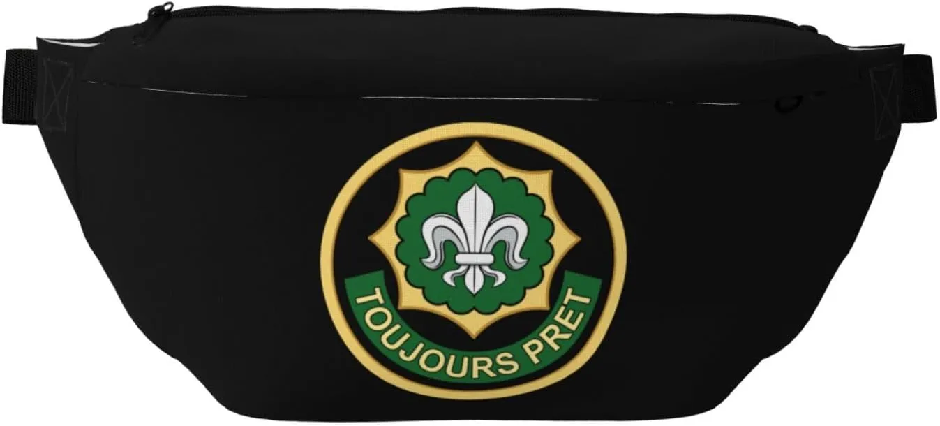 2nd Cavalry Regiment Waist Pack Crossbody Fanny Pack Large Waist Bag Men Women Belt Bag For Running Walking Traveling