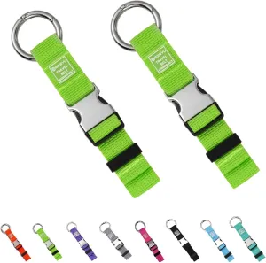 2PCS Heavy Duty Add a Bag Luggage Straps Jacket Gripper,Carry-on Luggage Belt Baggage Suitcase Straps Belts Travel Accessories(Green)