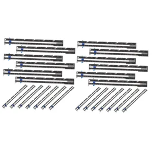 2sets Sewing Gauge Fabric Sliding Gauge Button Sewing Ruler Quilting Ruler Measuring Craft Tool 12pcs*2
