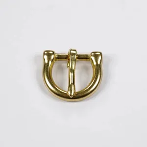 3/4 Inch Solid Brass Round Heel Bar Buckle