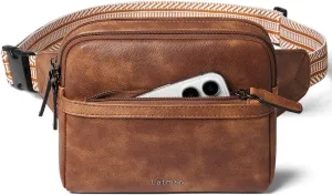 3L Fanny Packs Belt Bag for Women Small Everywhere Crossbody Bag Waist Bag Faux Leather Sling Chest Bag Purse
