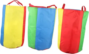 3pcs Kids Sack Race Bags for Outdoor Party Games Bag Hop Game Jumping Sturdy Sturdy Fabric 4-8 Years Old