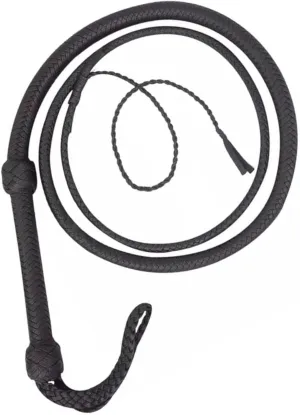 4 Feet Handcrafted Leather Bullwhip with 16 Plait Paracord Nylon Overlay Steel Core Handle Multiple Length Includes Leather Belt Holder and Spare Crackers