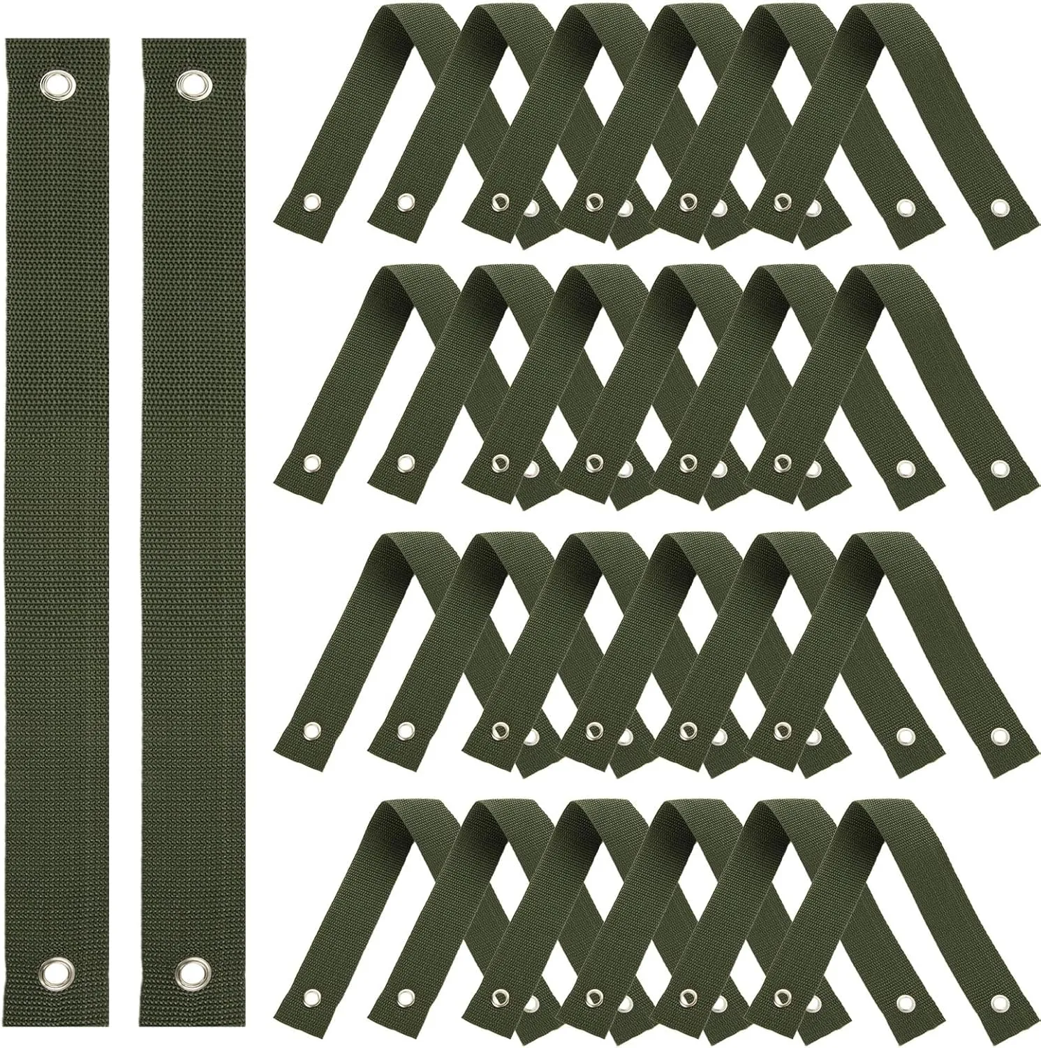 40 Pcs Tree Straps for Staking, Anti-Pour Tree Support Straps for Staking Newly Planted Saplings and Hurricane Protection, Tree Straightening Ties (Green)