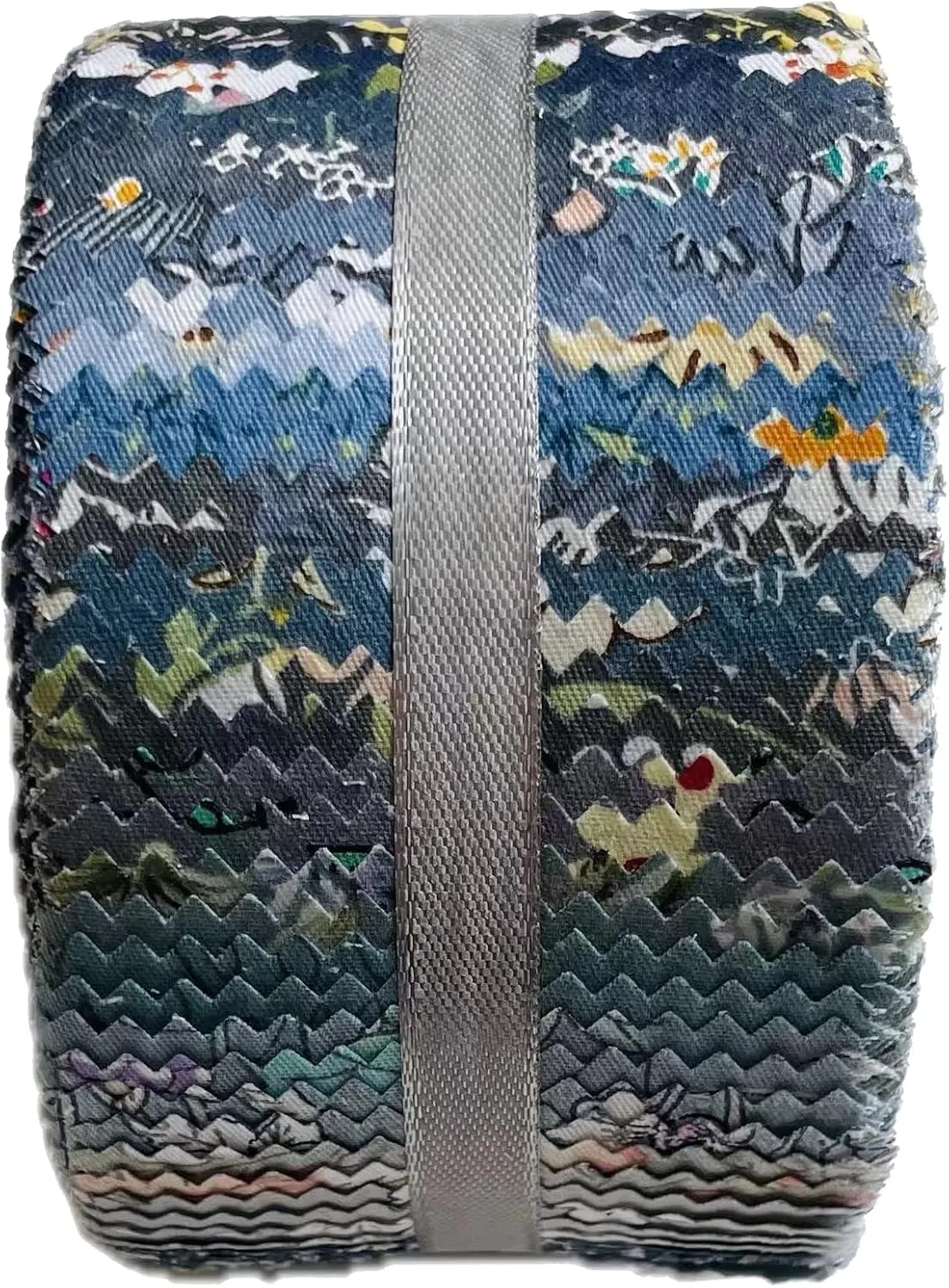 40 Strip Jelly Roll Fabric Strips for Sewing, 100% Cotton Fabric for Quilting Crafting, Precut Fabric Bundles, Patchwork Precut Quilt Squares-2.5" x 44" Foggy Capital