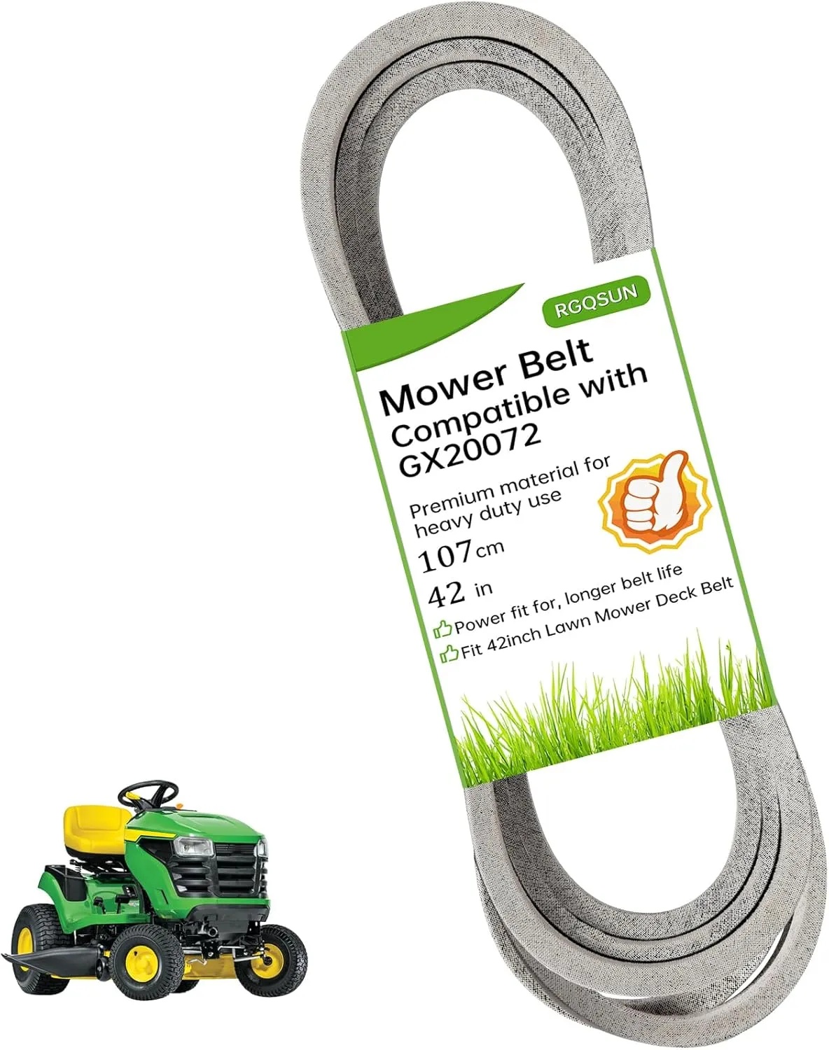 42 inch Lawn Mower Deck Belt Compatible with John Deere GX20072 GY20570,Deck Drive Belt Compatible with L 100 130 1742 D100 D110 D120 D130 X110 X125 X145 E100 E110 E120