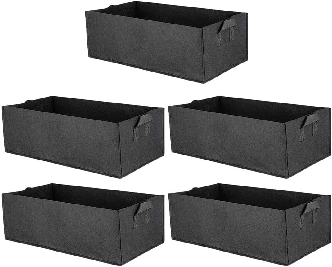 5 Pack Fabric Raised Bed, Flower Bag Vegetable Planting Bag Planter Pot with Handles for Plants,Flowers,Vegetables