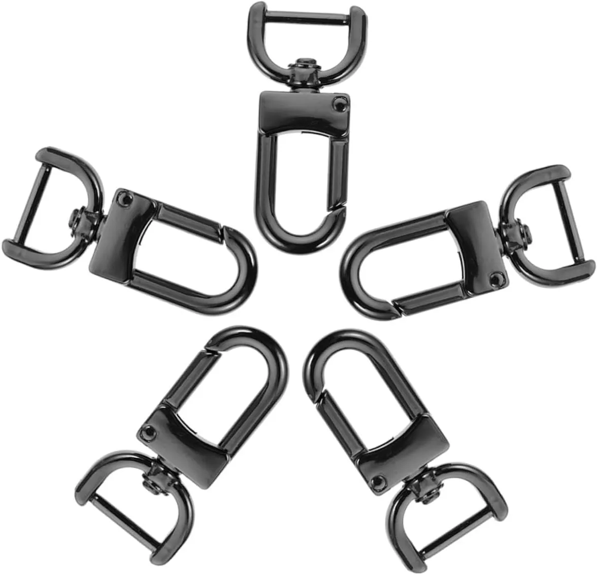 5pcs Bag Strap Repair Hardware Dog Buckle Handbag Shoulder Strap Modification Accessories Removable Screw Rod Replacement Metal Hook Buckle Buckles for Keychain Swivel Clasps