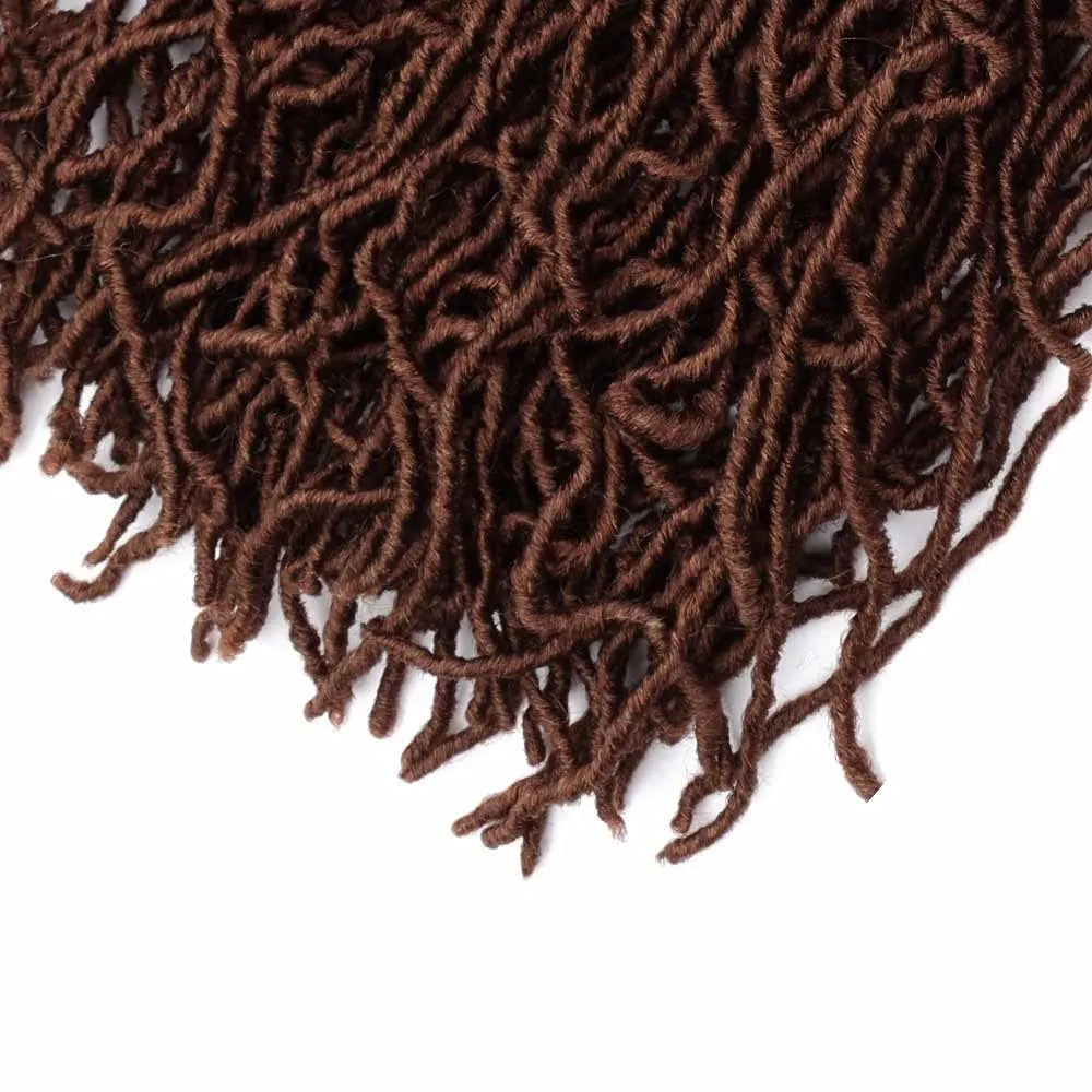 6 Packs Soft Locs Crochet Hair Pre Looped Faux Locs Crochet Braids Goddess Locs Dreadlocs Synthetic Hair For Black Women (30#, 24 Inch (Pack of 6))