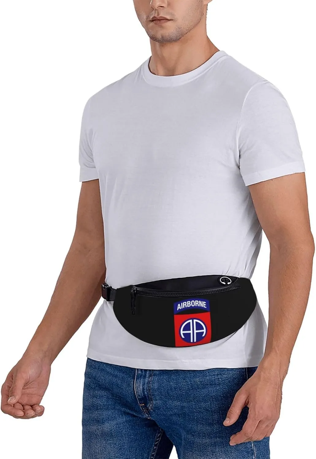 82nd Airborne Division Fanny Pack Daypack Crossbody Waist Bag For Travel Sports Running Hiking