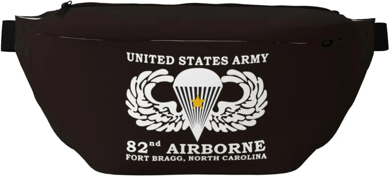 82nd Airborne Waist Pack Crossbody Fanny Pack Large Waist Bag Men Women Belt Bag For Running Walking Traveling