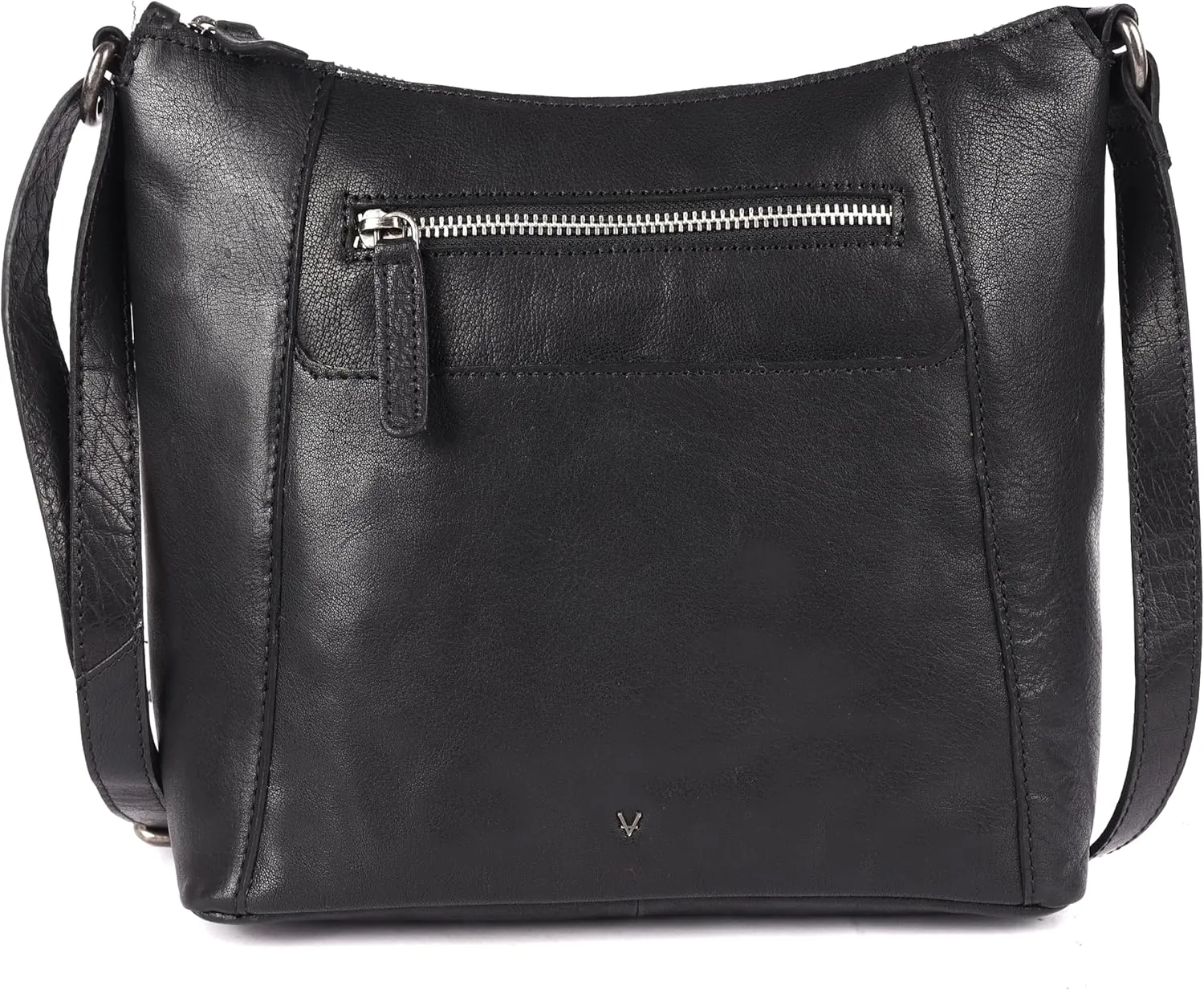 9.5 Inch Genuine Leather Crossbody Sling Bag for Women - Trendy Casual Office Bag with Adjustable Strap