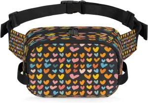 Abstraction Love Color Print Fanny Packs for Women Men Waterproof Waist Bag with Adjustable Strap Belt Bag for Travel Running Hiking