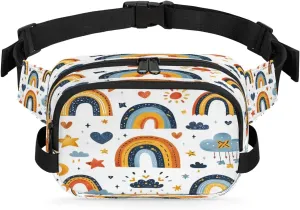 Abstraction Multi-Pattern Fanny Packs for Women Men Waterproof Waist Bag with Adjustable Strap Belt Bag for Travel Running Hiking