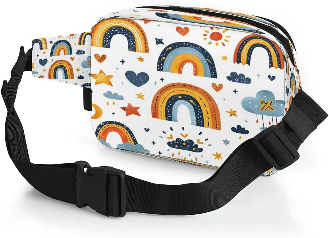Abstraction Multi-Pattern Fanny Packs for Women Men Waterproof Waist Bag with Adjustable Strap Belt Bag for Travel Running Hiking