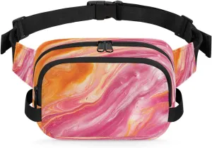 Abstraction Multicolor Prints Fanny Packs for Women Men Waterproof Waist Bag with Adjustable Strap Belt Bag for Travel Running Hiking