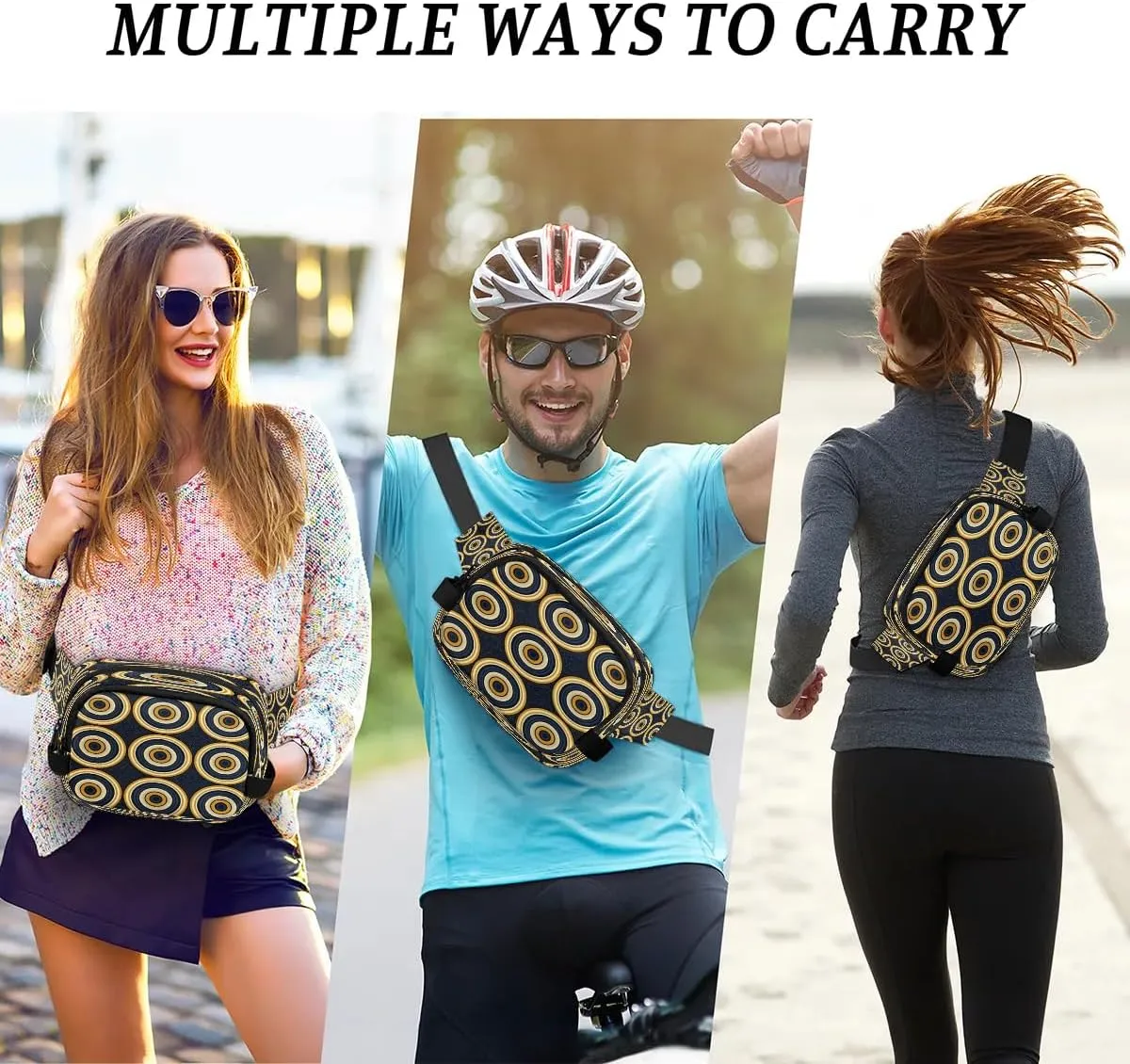Abstraction Texture Cute Patterns Fanny Packs for Women Men Waterproof Waist Bag with Adjustable Strap Belt Bag for Travel Running Hiking