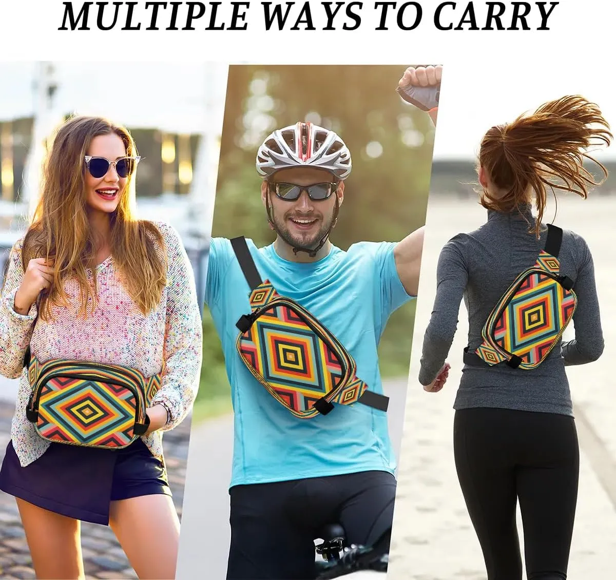 Abstraction Texture Fanny Printing Fanny Packs for Women Men Waterproof Waist Bag with Adjustable Strap Belt Bag for Travel Running Hiking