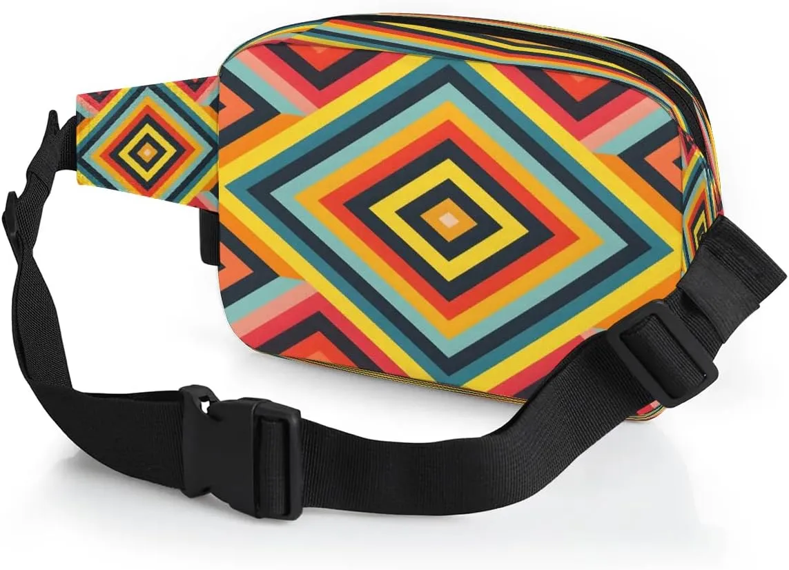 Abstraction Texture Fanny Printing Fanny Packs for Women Men Waterproof Waist Bag with Adjustable Strap Belt Bag for Travel Running Hiking