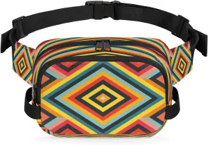 Abstraction Texture Fanny Printing Fanny Packs for Women Men Waterproof Waist Bag with Adjustable Strap Belt Bag for Travel Running Hiking