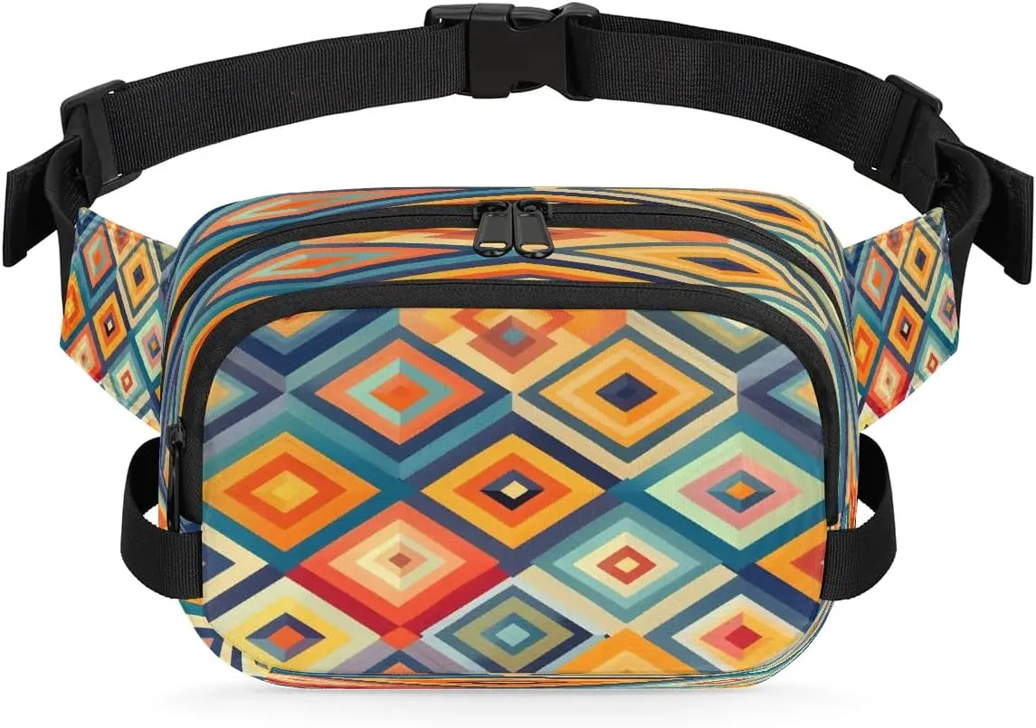 Abstraction Texture Fanny Prints Fanny Packs for Women Men Waterproof Waist Bag with Adjustable Strap Belt Bag for Travel Running Hiking