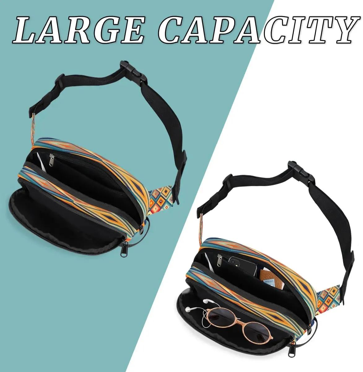 Abstraction Texture Fanny Prints Fanny Packs for Women Men Waterproof Waist Bag with Adjustable Strap Belt Bag for Travel Running Hiking